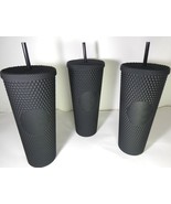 Starbucks 3 TUMBLER COFFEE COLD CUP 24oz STUDDED MATTE BLACK  ,LE 2019 ,New - £503.59 GBP