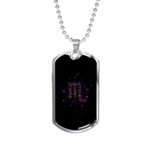 Zodiac Scorpio  Zodiac Necklace Stainless Steel or 18k Gold Dog Tag 24&quot; Chain - £37.32 GBP+