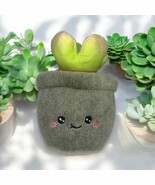 NWT MINISO Life Succulent Potted Plant Plush Stuffed Animal 7&quot; smiley ha... - $24.74