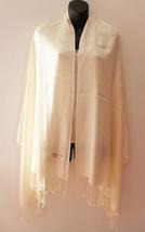 Off-White Women Soft Pashmina Classic Solid Cashmere Scarf Stole Wrap - £15.17 GBP