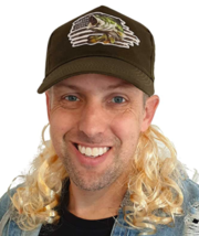 Big Bass USA Blonde Mullet Hat - Country Tiger King Joe Exotic Costume Gone Fish - £11.03 GBP