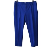Talbots Cropped Pants Womens 14 Curvy Stretch Blue Slacks Cotton Blend - £31.46 GBP
