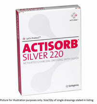 Actisorb Silver 220 Activated Charcoal Dressing(s) 9.5 x 6.5cm Ulcers Diabetic - £5.18 GBP