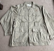 Vtg Boyt Harness Company Safari Club International Jacket Khaki Tan Size... - $46.75