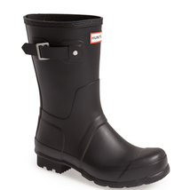 HUNTER Men&#39;s Original Short Waterproof Rain Boot, Rubber Black, Size 10,... - $167.61 CAD