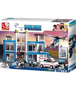 Sluban Kids Police Station, Helicopter, Motorcycle, K9 Dog, Building Blo... - €42,85 EUR