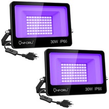 2 Pack 30W Led Black Lights, Blacklight Flood Light With Plug, Ip66 Wate... - £54.34 GBP