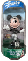 Raiders Football Disney Quarterback Mickey Mouse Hand-Painted Bobblehead - £55.38 GBP