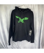 NEW &#39;47 Brand Philadelphia Eagles Sweatshirt Men’s Sz L Black Kelly Gree... - $91.31