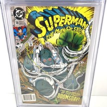Superman Man of Steel #18 CGC 9.8 Newsstand WP 1st full Doomsday Death 1992 - £158.06 GBP