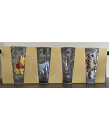 4 DISNEY Winnie the Pooh &amp; Friends Daisy Chain Drinking Glass Set Tumble... - £39.17 GBP