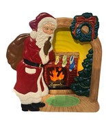 Vtg Santa Claus Chimney Fireplace 3D Lighted Christmas Lamp Tampa Bay Mo... - $59.39