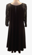 Julian Taylor Womens Flare Princess Seamed Dress Size 14 Black Short Lac... - £9.25 GBP