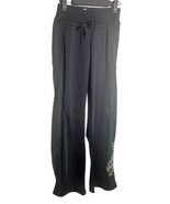 ADIDAS Size Medium Black MOVE TO THE BEAT Track Pants Spellout on Leg - £9.61 GBP