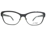 JF Rey Brille Rahmen JF2554 0501 Schwarz Grau Cat Eye Voll Felge 54-15-136 - $130.14