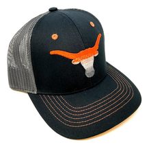 National Cap Texas Longhorns Gradient Fade Mascot Logo Flat Bill Mesh Trucker Sn - £19.97 GBP