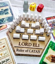Wooden Catan Holder for Game pieces Customized with name you want - $5.99
