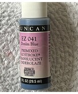 Duncan Ez 041 Denim Blue Ceramic Glaze E-Z Strokes 1oz - £1.49 GBP