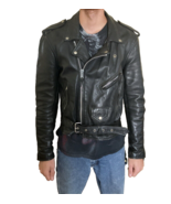 Vintage Wilsons Leather Exports Black Leather Biker Jacket - €136,78 EUR