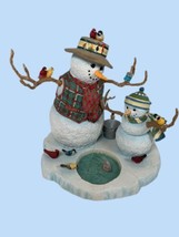 Vtg LENOX Fishing W/Grandpa Snowmen Lynn Bywaters COA Christmas Winter Holiday - £44.09 GBP