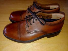 Docker&#39;s Men&#39;s Brown Leather Oxford SHOES-7.5M-VERY Gently WORN-NICE-#090-2290 - £21.00 GBP