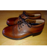 DOCKER&#39;S MEN&#39;S BROWN LEATHER OXFORD SHOES-7.5M-VERY GENTLY WORN-NICE-#09... - £19.59 GBP