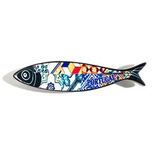 souvenir magnet Portugal sardine fish Portuguese travel fridge magnet ceramic - $8.89