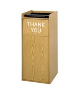 Safco Products 9729MO Wood Food Court Waste Receptacle, 36-Gallon, Mediu... - $791.01