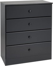 4-Drawer Dresser, Black, Prepac Astrid. - $185.94