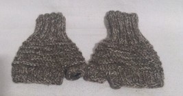 Brown Hand Knitted Fingerless Gloves - Pre-owned - Very Good Condition - £7.17 GBP