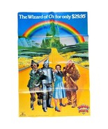 Vintage Video Store Original Movie &quot;Wizard of Oz&quot; Poster 1985 24 X 36 Rare - $137.11 CAD