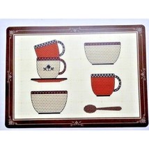 Paula Deen Coffee Cups Placemats PVC Foam Spoon Bowls Kitchen 2-Pc Brown... - $349.58 MXN