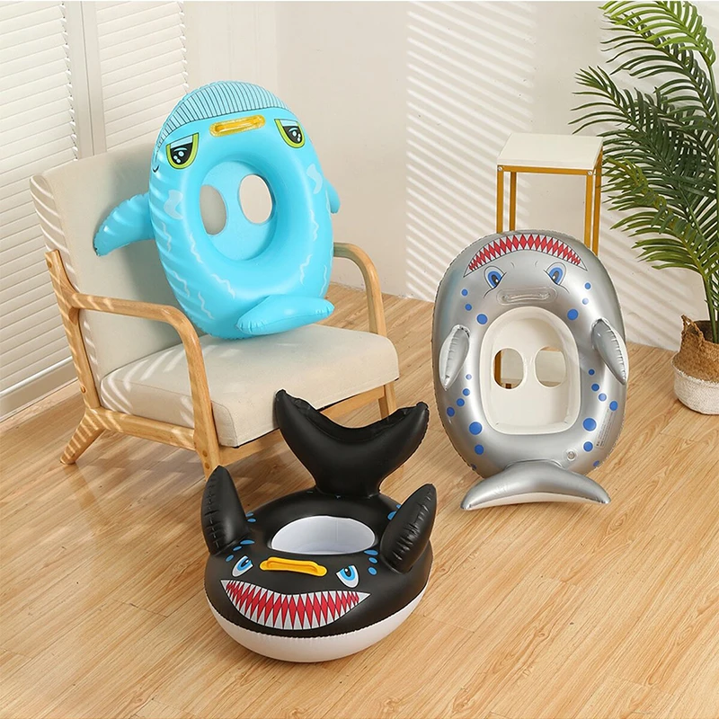 Children Swimming Circle Seat Water Toys Summer Outdoor Shark Boat Infla... - £11.12 GBP+