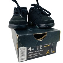 Nike Jordan 6 Retro Low BT Sneakers Toddlers 4C Black Metallic Silver 76... - $35.00
