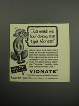 1957 Squibb Vionate Ad - Just watch me bounce - now that I get Vionate - £14.26 GBP