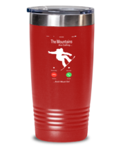 Snowboarding Tumbler The Mountains Are Calling Red-T-20oz  - £23.28 GBP