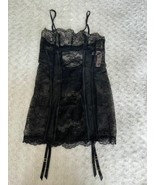 Victoria&#39;s Secret Mixed Sheer Mesh &amp; Lace Mini Slip Lingerie Lace Black ... - $947.53 MXN