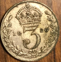 1926 UK GB GREAT BRITAIN SILVER THREEPENCE COIN - £3.10 GBP