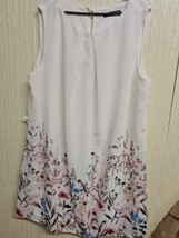 Atmosphere White /Multicolored Floral Mini Dress Size 20uk Express Shipping - £18.26 GBP