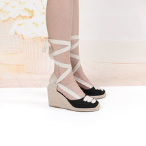 Sandalias Mujer Women&#39;s Wedge Espadrille Sandals Comfortable Slippers Ladies Wom - £44.60 GBP
