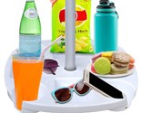 AMMSUN 17&quot; Beach Umbrella Table Tray with 4 Cup Holders, 4 Snack Compart... - $49.99