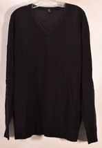 Muji USA Mens Wool V Neck Sweater Black XL - $24.75