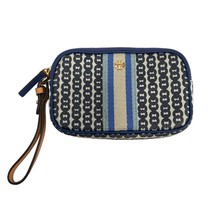 Tory Burch Blue &amp; Cream Wristlet Clutch - $115.20 CAD