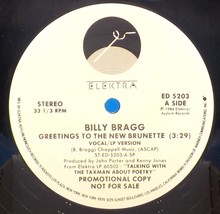 12&quot; Single - Billy Bragg &quot;Greetings To The New Brunette / Same&quot; EX BX4C - £6.24 GBP