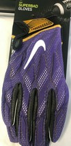  Nike Superbad Football Gloves NFL Baltimore Ravens Purple Size  3XL STY... - $34.64