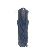 Helmut Lang Women’s Dress Size 2 Blue Tencel Blend USA Made Draped Hem R... - €59,33 EUR