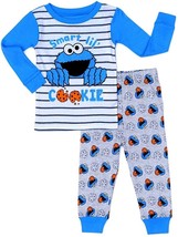COOKIE MONSTER Cotton Snug-Fit Pajamas Sleepwear Set Infant 12M [12 Months] - £17.40 GBP