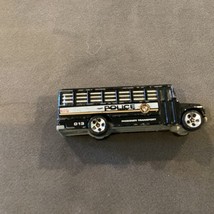 Vtg 1988 Hot Wheels Police Prisoner Transport School Bus Black Mattel Malaysia - £7.43 GBP