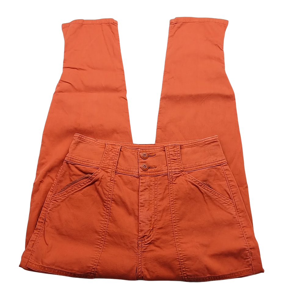 Joie Womens Mirenda High Rise Waist Straight Leg Pants Size 2 Orange - $27.72