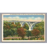 Fort Snelling-Mendota Bridge Postcard Linen PC Concrete Arch 1949 Postmark - £4.63 GBP